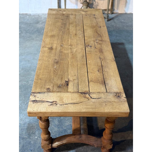 Wood French Oak Farmhouse Dining Table, 1920 For Sale - Image 7 of 18