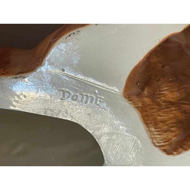 1950s Vintage Orange Cat Italian Veramic Figurine Signed For Sale - Image 5 of 5