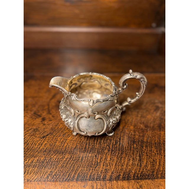 Mid 19th Century English Victorian Sterling Silver Tea & Coffee Service, Louis XV Pattern For Sale - Image 4 of 11