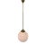 Art deco style lamp made from a brass construction that has two interlocking rods that can extend. The opaline ball can be...