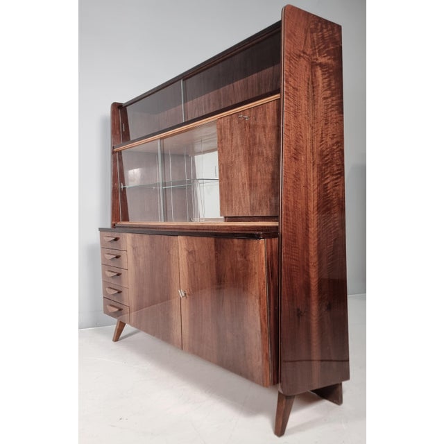 Vintage Cabinet in Walnut from Tatra, 1970s, in Flawless conditions. Designed 1970 to 1979 This piece has an attribution...