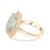 Fire Opal Cocktail Halo Diamond Ring in 14k Gold Ring Size 6 For Sale - Image 4 of 12