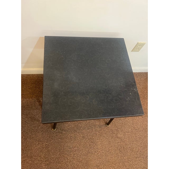 1950s Simmons Black Metal Side Table For Sale - Image 6 of 8