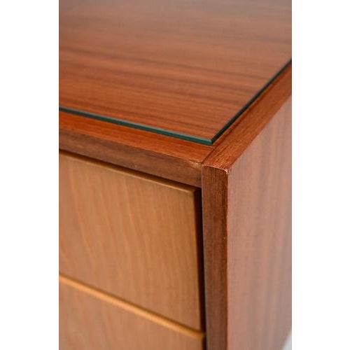 Nightstands with Glass Tops, Germany, Set of 2 For Sale - Image 6 of 10