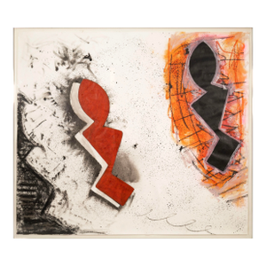 William Antonow, Untitled (82-P9) Signed Acrylic on Paper Detroit Cass Corridor