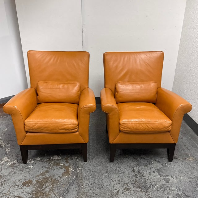 Design Plus Gallery presents a Pair of Intermezzo Leather Lounge Armchairs from Ted Boerner. Designed with a contemporary...
