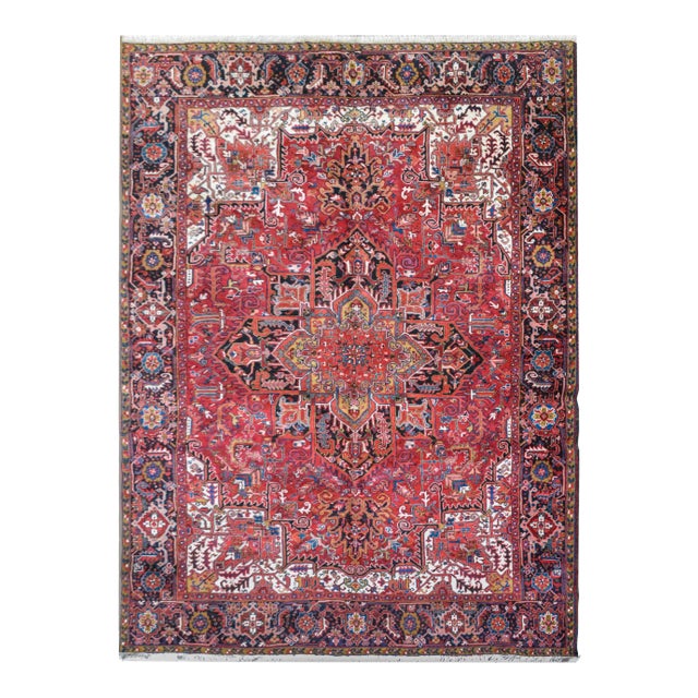 1950s Mid-20th Century Heriz Rug For Sale