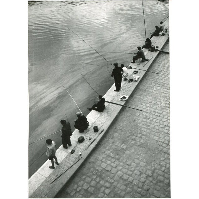 1950s Fisher in the Morning Seine, Paris, 1955 For Sale - Image 5 of 5
