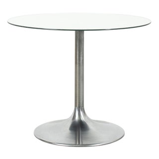 Metal Side Table with Mirror For Sale