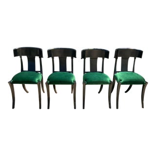 Klismos Style Dining Chairs - Set of 4 For Sale