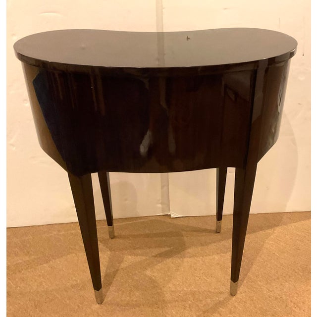 Jonathan Charles Jonathan Charles Modern Lacquered Mahogany Kidney Bean Side Table For Sale - Image 4 of 7