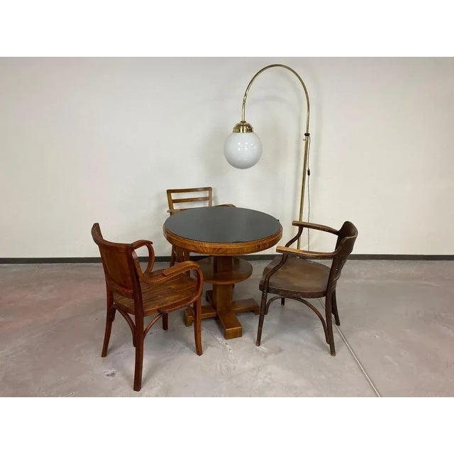 Art Deco Card Table with Black Glass Top, 1930s For Sale - Image 3 of 11