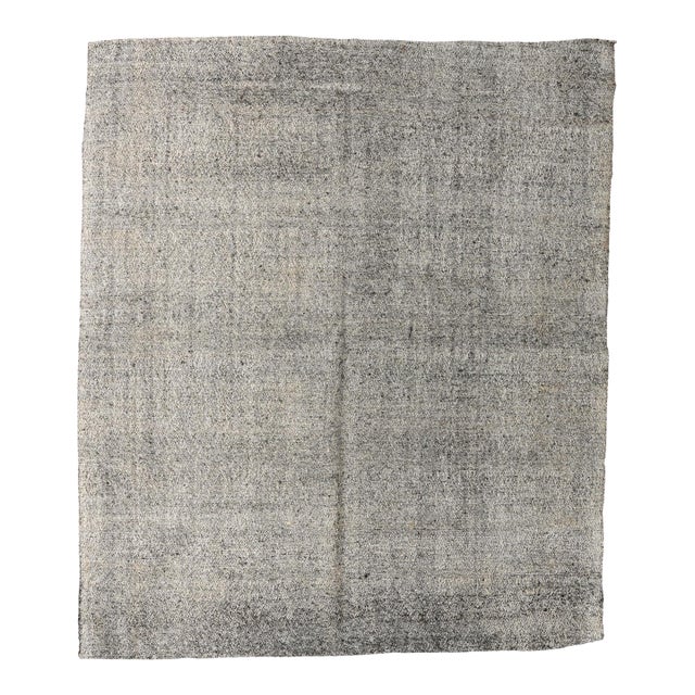 Gray Vintage Turkish Modern Kilim - 6`7″ X 7`10″ For Sale