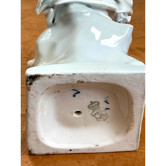White Vintage Royal Copenhagen Porcelain Owl Figurine For Sale - Image 8 of 12
