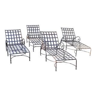 Late 20th Century Brown Jordan Pool Lounge Chairs Florentine Collection, 4 Pieces For Sale