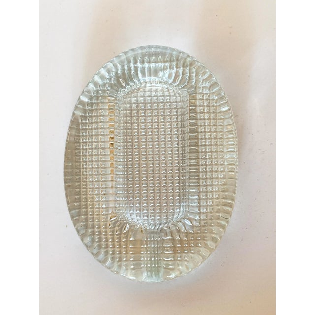Glass 1960s Textured Italian Glass Ashtray Catchall For Sale - Image 7 of 10