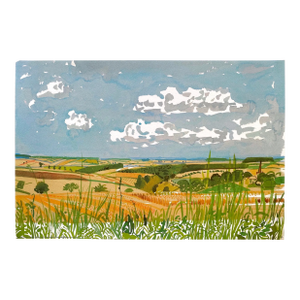 David Hockney Fine Art Lithograph Print Midsummer : East Yorkshire Series " Looking Towards Huggate Late Summer " 2004