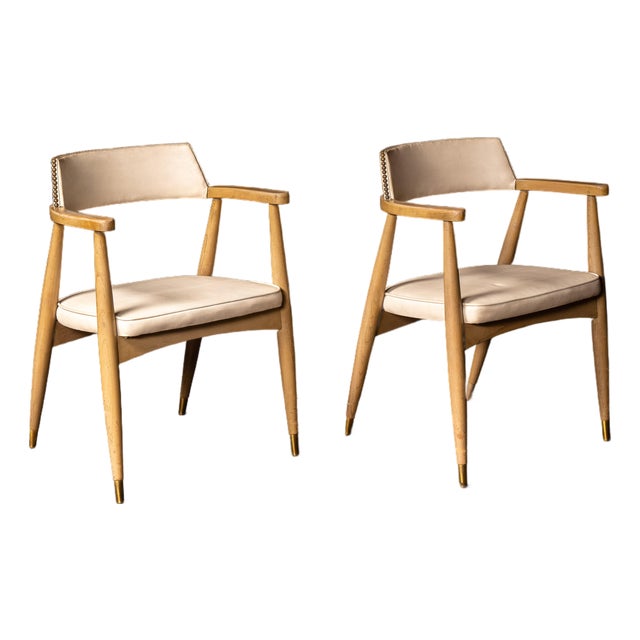Pair of MCM Walnut Dining Armchairs by Phoenix Chair For Sale