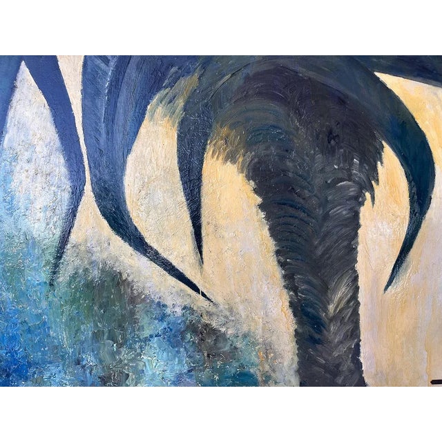 Modern Giouk, Trees, Painting on Masonite, 1950s For Sale - Image 3 of 5