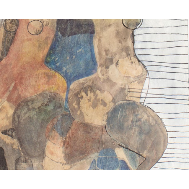 Brown Abstract Mixed Media Painting by Walter Sorge For Sale - Image 8 of 8