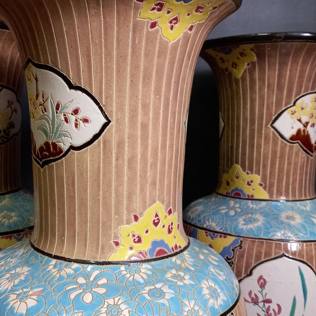 Vintage Vietnamese Bien Hoa Vases, 1950s, Set of 3 For Sale - Image 14 of 16