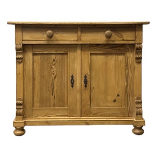 19th Century European Pine Sideboard Dresser Base For Sale