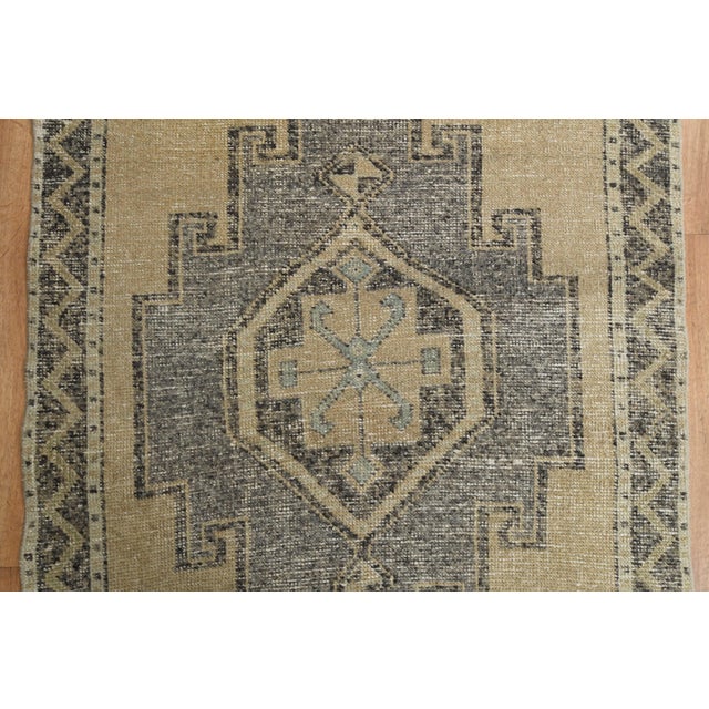 1970s Vintage Handmade Wool Cotton Beige Runner Rug For Sale - Image 11 of 11