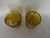 Vintage Murano Goti De Fornasa Amber Yellow & Brown Swirl Art Glass Tumblers — Pair For Sale - Image 10 of 12