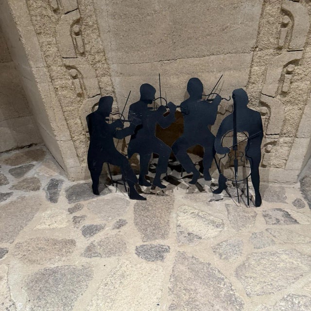 1970s Curtis Jere Mid-Century Modern Iron Music Band Sculpture For Sale In San Diego - Image 6 of 11