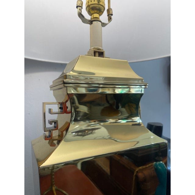 Pair of Large Ming Style Brass Table Lamps, 1960s, Italy For Sale - Image 11 of 18