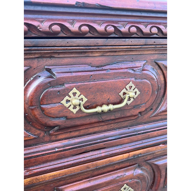 Brown Theodore Alexander Rustic European Three Drawer Commode For Sale - Image 8 of 12