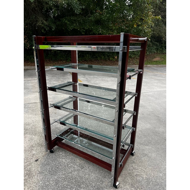 Vintage Polo Ralph Lauren Display Store Shelf on Wheels For Sale - Image 9 of 9