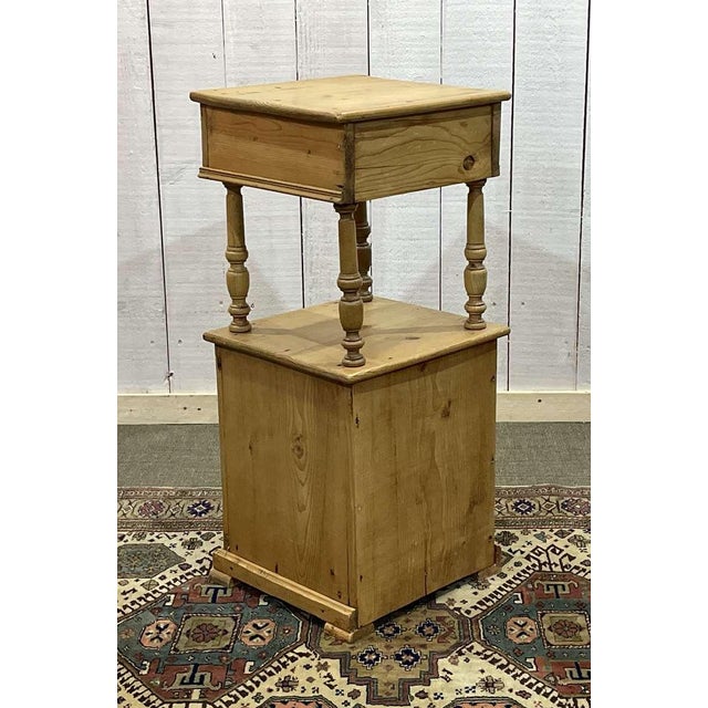 Fir Bedside Table, Early 20th Century For Sale - Image 6 of 13