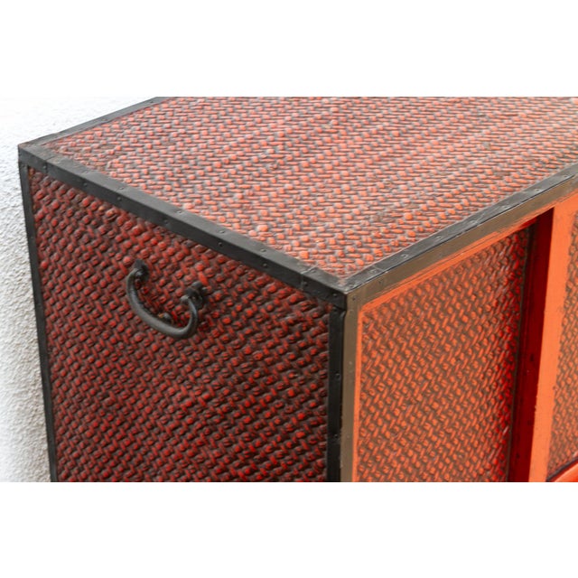 Mid-Century Japanese Faux Bamboo Tansu Chest For Sale In Los Angeles - Image 6 of 10