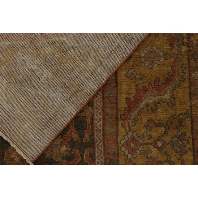 Textile 1920s Antique Persian Sultanabad Rug in Gold and Red Floral Pattern - By Rug & Kilim For Sale - Image 7 of 7