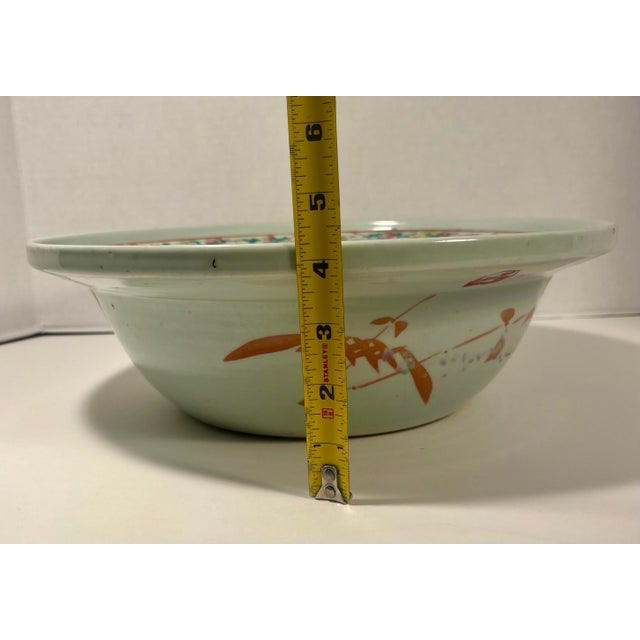 Circa 1915-1920 Early Republic Chinese Kanghxi Style Big Porcelain Bowl 13.5"d For Sale - Image 14 of 14