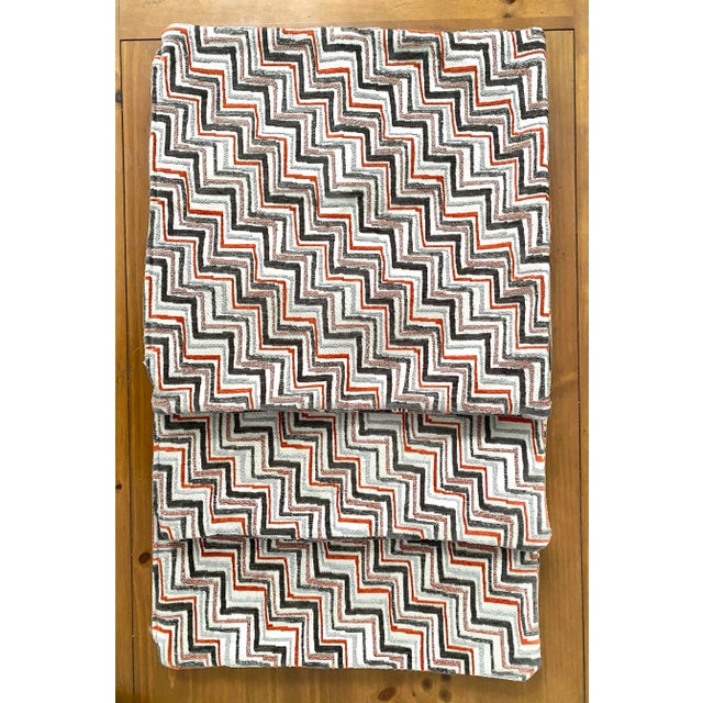 A rare find! Authentic vintage 1970’s flocked velveteen zig zag chevron heavy upholstery pillow covers with zippers. This...