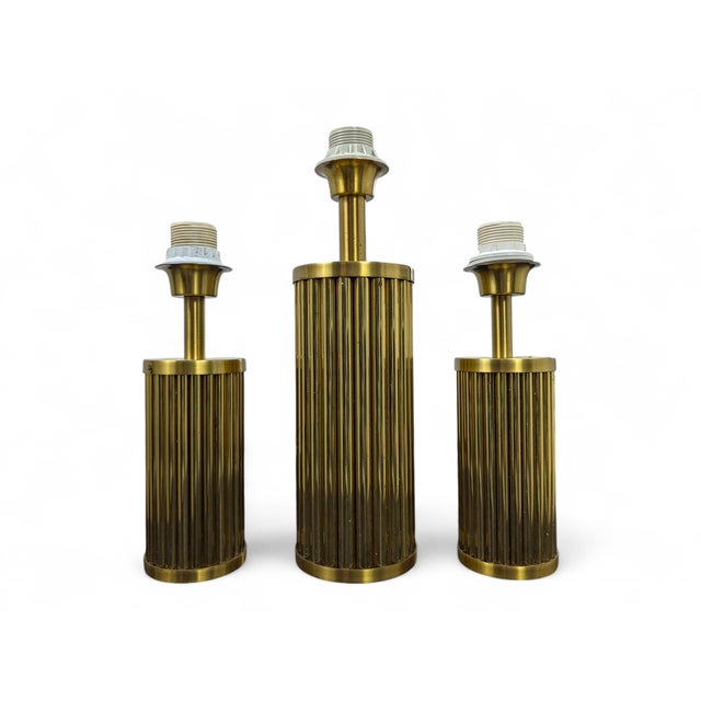 Brass Table Lamps, 1970s, Set of 3 For Sale - Image 10 of 10