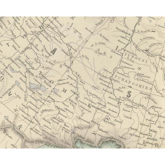 19th Century Antique Map of the Russian Empire with Russian America, 1860 For Sale - Image 5 of 8