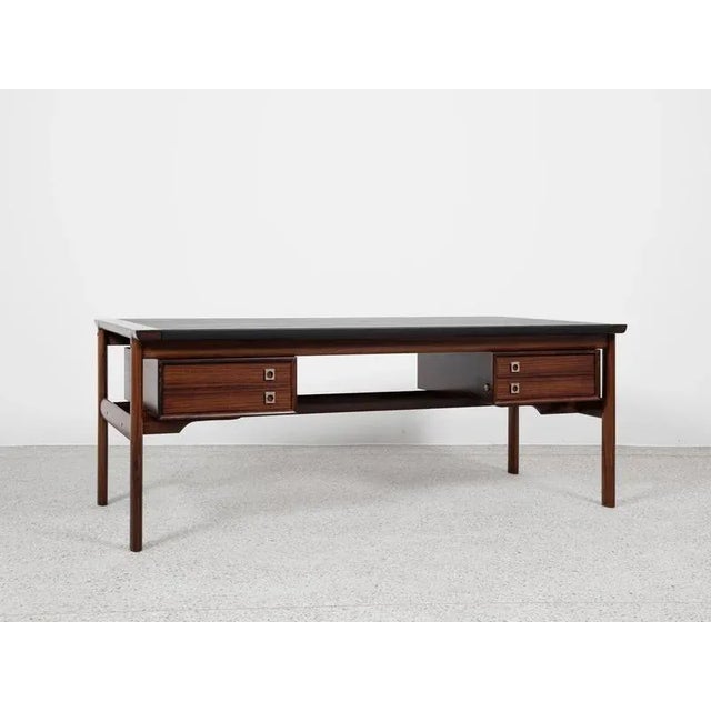 Vintage Danish Desk in Rosewood and Black Leather by Arne Vodder for Sibast, 1960s For Sale - Image 13 of 13