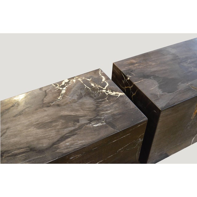 Andrianna Shamaris Petrified Wood Log Bench For Sale - Image 11 of 18