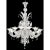 Contemporary Lively white “Cà Rezzonico” Murano Glass Chandelier. The arms are working in traditional working “Cà...