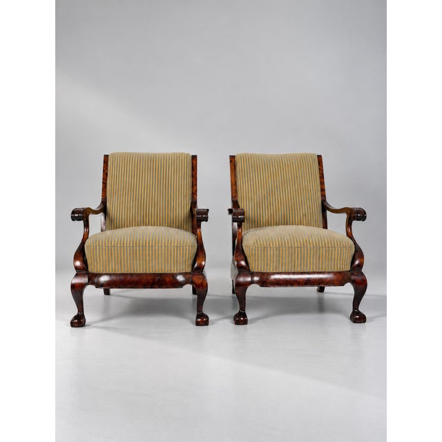 1930s Swedish Art Deco Birch Lounge Chairs, 1930s, Set of 2 For Sale - Image 5 of 8