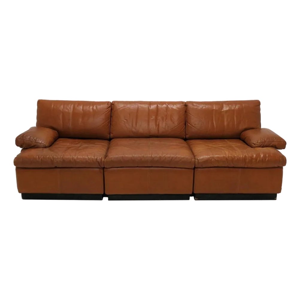 Finnish Modular Leather Sofa by Bj Dahlquist, 1970 | Chairish