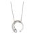 0.20ctw Diamond Cuff Pendant Necklace 14k White Gold Cable Chain 17"-18" For Sale