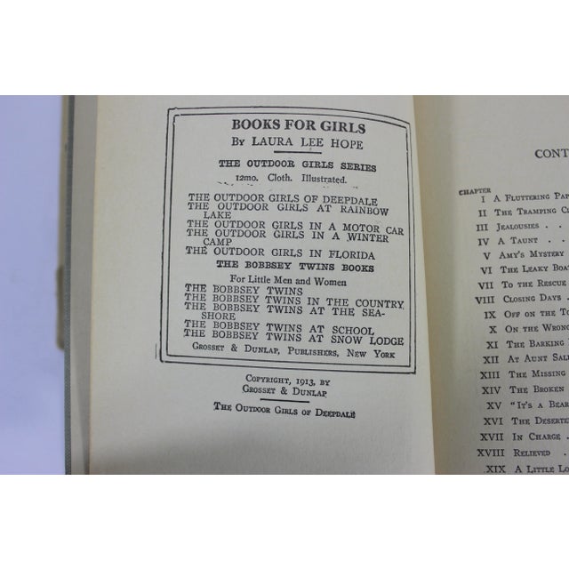 Green 1913 the Outdoor Girls Set of 3 Antique Children’s Books For Sale - Image 8 of 8