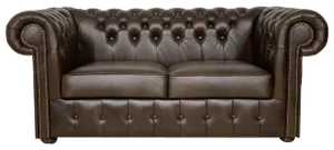 English Chesterfield Sofa in Leather