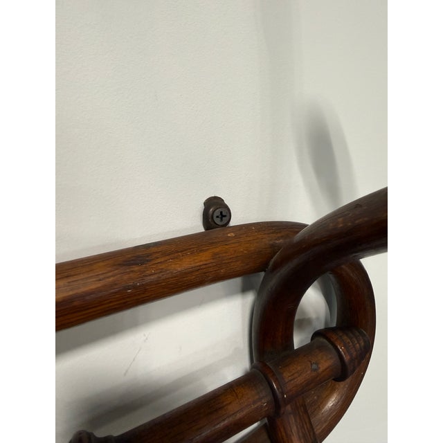 Ornamental & Decorative Materials French Faux Bamboo Bentwood Wall Coat Rack, Thonet-Style, Late 19th For Sale - Image 7 of 11