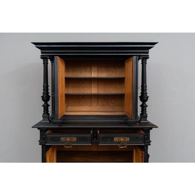 Gründerzeit Sideboard in Black, 1800s For Sale - Image 10 of 18