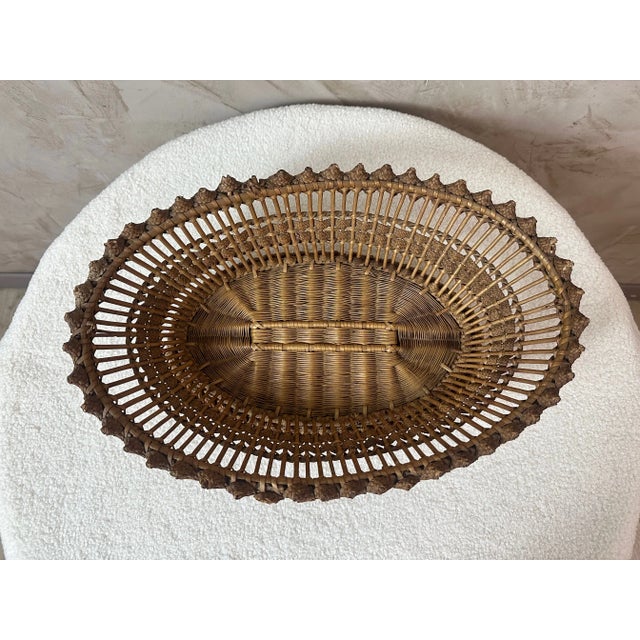 Vintage Woven Basket, 1950s For Sale - Image 11 of 12